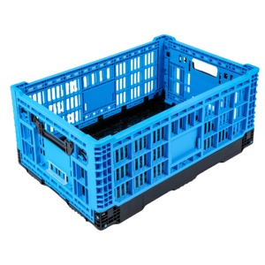 Manufacturer hot sale logistics plastic foldable crate for vegetables and fruit