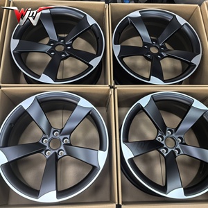 Cerchi da 20 Pollici 5x112 Grigio Canna di Fucile con Finitura Diamantata a Cinque Razze per Auto Passeggeri Audi Q5 Q7 Q8 A8 A6 A5 A4 RS3 RS Volkswagen Golf - Product Image 5