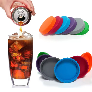 Fundas Protectoras de Silicona Reutilizables a Prueba de Fugas para Bebidas, Cerveza y Refrescos, Aptas para Latas de Refresco Estándar - Product Image 1