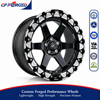 Roue forgée tout-terrain de haute qualité personnalisée de 17, 18 et 20 pouces, noire brillante, 5x127, pour Jeep Wrangler Unlimited Gladiator Bronco