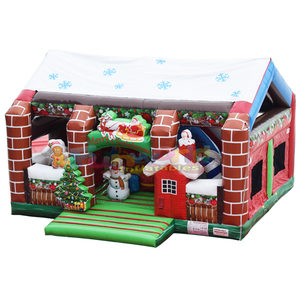 Castillo inflable navideño, combo de castillo inflable comercial con tobogán. - Product Image 3