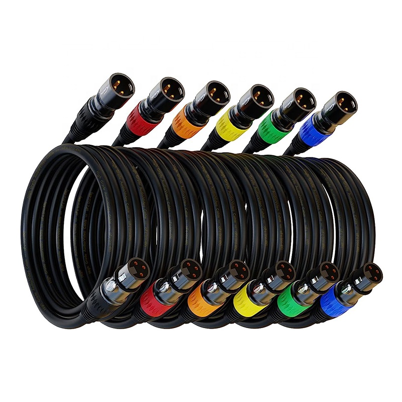 Xput XLR macho a hembra profesional mezclador de Audio de bajo ruido Micrófono Color XLR Cable equilibrado F a M Cable XLR