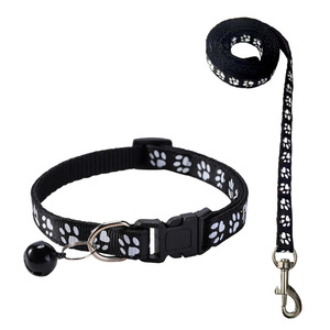 Ensemble de laisses écologiques en PP avec empreintes de pattes de <span class=keywords><strong>chien</strong></span> et collier réglable à dégagement rapide pour chat - 12 couleurs, MOQ 10 pièces, personnalisable jusqu'à 1000 pièces - Product Image 6