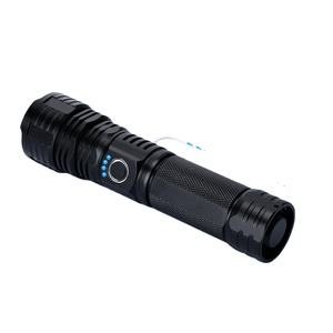 Lampe torche LED tactique télescopique rechargeable USB 100 000 lumens 5 modes XHP50 avec batterie 26650*1 (5000 mAh) et indice IP55 pour la chasse - Product Image 1
