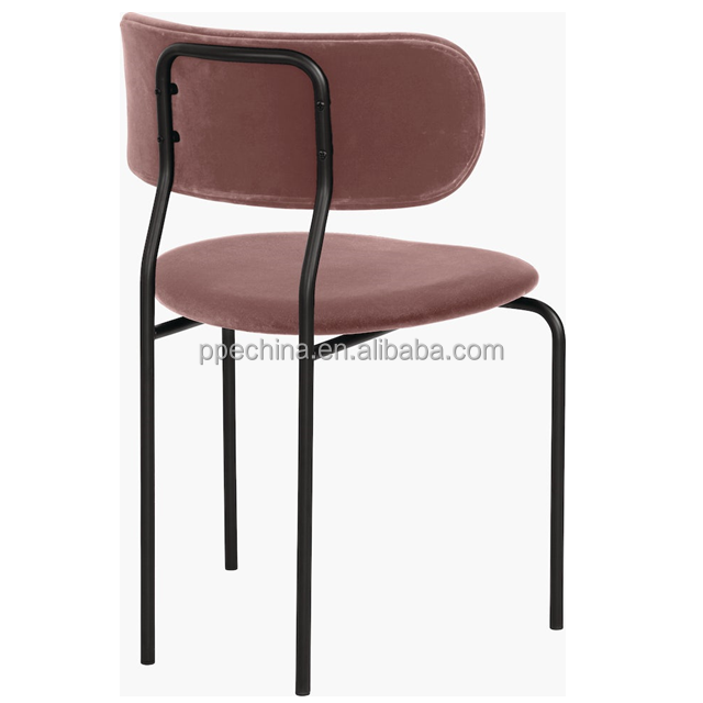 Hot Sale Modern Luxury Chair For Dining Table Steel Fabric Customized Classic Minimalist Style Coffee Chair
