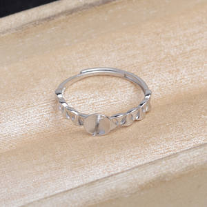 Anillo Abierto de Plata S925 para Joyería de Perlas, Accesorio DIY para Anillos de 9-11 mm, Modelo A6033 - Product Image 4