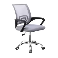 Chaise de bureau pivotante de direction à dossier haut réglable au design moderne avec base et roulettes en acier inoxydable