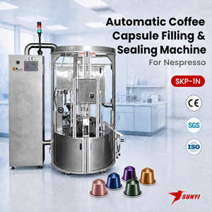 Machine à café à capsules compacte, 3000 pièces/heure, machine de remplissage et de scellage automatique rotative à voie unique pour dosettes K-cup - Product Image 1