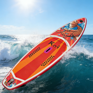 Planche de <span class=keywords><strong>paddle</strong></span> gonflable Drop Stitch préférée des clients, impression <span class=keywords><strong>Koi</strong></span>, pour adulte, système à 3 ailerons, écologique, directement de l'usine - Product Image 3
