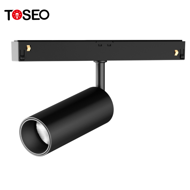 3000K 7 Watt Indoor Magnetic Track Lights Folding Black Ceiling Light Adjustable