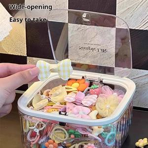 Boîte de rangement d'accessoires de cheveux pour enfants en plastique de grande capacité pour les épingles <span class=keywords><strong>à</strong></span> cheveux des filles Headropes <span class=keywords><strong>Bijoux</strong></span> Little Girl's Hair Headwear - Product Image 1