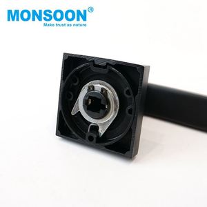 Matt đen vuông hình ống đòn bẩy nội thất bằng gỗ kéo cửa xử lý Tối giản an ninh nhiệm vụ nặng nề Hợp kim kẽm leverset cửa xử lý - Product Image 5