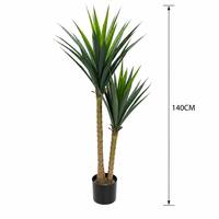 Grand Arbre Artificiel en Sisal Double Tronc, Faux Agave en Pot pour la Décoration de la Maison, du Bureau, de l'Hôtel, du Balcon, du Patio, du Jardin, des Mariages et des Magasins