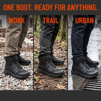 Bottes de travail et d'entraînement pour hommes, personnalisées en usine, mi-montantes, en tissu imperméable, avec cadran rotatif, en fibre d'aramide, résistantes aux perforations et antidérapantes