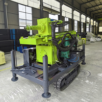 Foreuse hydraulique rotative portable 200M pour puits d'eau, machine de forage de puits profonds avec moteur diesel