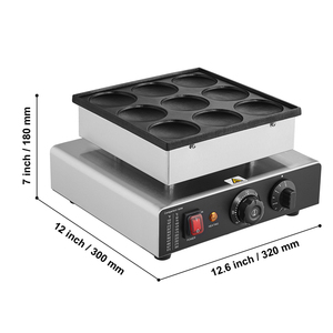 Machine à mini-crêpes antiadhésive en acier inoxydable, électrique, pour restaurants et snack-bars - Product Image 2