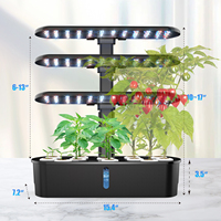 Système de jardinage intelligent, kit de culture hydroponique d'intérieur, lampe de culture LED, 12 pods, jardinière électronique pour la maison, le bureau, la cuisine