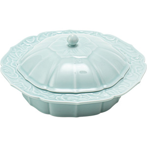 Chinese Style <b>Ceramic</b> Dessert <b>Plate</b> With Lid Flower Shape For Tea Snacks Household Use - Product Image 5