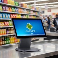 Venta al por Mayor de Caja Registradora POS Todo en Uno de 15.6 Pulgadas, Sistema POS con Pantalla Táctil Android para Restaurante