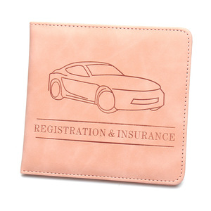 Portadocumentos de coche corto de cuero PU para licencia y seguro con cierre magnético - Product Image 4