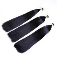 Extensions capillaires Nano Tip noires lisses, teintes, à double trame, en cheveux vierges Remy, cuticules alignées, flexibles, F-Top, modèle 2025, les plus vendues