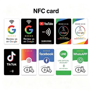 Carte NFC personnalisée pour avis Google/Instagram/<span class=keywords><strong>YouTube</strong></span>/TikTok/Facebook – Carte PVC pour avis – Vente en gros OEM ODM – Faible MOQ – Prête à être expédiée - Product Image 2