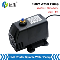 Pompe à eau submersible Hongyang HY-4000 100W 4000L/H, hauteur de refoulement 4,0M, pompe de circulation pour refroidissement de broche de routeur CNC