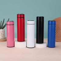 Bouteille isotherme intelligente de 500 ml en acier inoxydable avec affichage de la température LED
