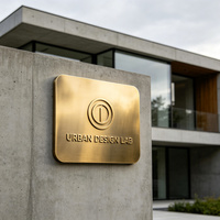 Plaque commémorative en laiton et aluminium de style rétro, plaque métallique gravée sur mesure pour la décoration de monuments