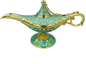 Lampe magique d'Aladin en métal, brûleur d'encens coloré, artisanat en métal, décoration d'intérieur, utilisation à l'hôtel, mariage, lampe d'Aladin en kumquat - Product Image 5