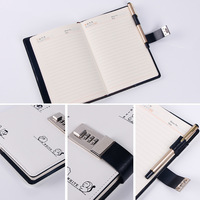 Organizador de cuero Pu con contraseña para notas, organizador de diario, cuaderno de estudiantes de dibujos animados, novedad
