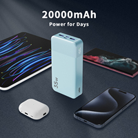 Stok Gudang USA 35W 35 W 20000mAh 20000mAh Kapasitas Tinggi Pengisian Cepat Powerbank Tipis Portabel untuk Ponsel