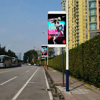 Affichage LED numérique pour extérieur, étanche IP65, écran de poteau d'éclairage public, lecteur vidéo P3 P4