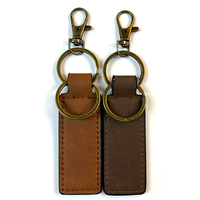 Vente en gros de porte-clés vierges en cuir PU en vrac pour gravure laser et marquage DIY, personnalisation de marque, prêts à être expédiés