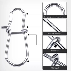 Connecteur pivotant à clip en acier inoxydable de haute qualité pour leurres de pêche sur glace et techniques de pêche à clip puissant - Product Image 4
