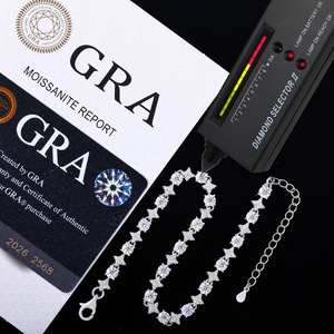 <span class=keywords><strong>Chaîne</strong></span> <span class=keywords><strong>de</strong></span> <span class=keywords><strong>cheville</strong></span> tennis 6 mm pour femme, <span class=keywords><strong>en</strong></span> <span class=keywords><strong>argent</strong></span> sterling 925, sertie <span class=keywords><strong>de</strong></span> diamants Moissanite VVS, bijou étanche - Product Image 3