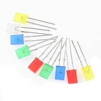 Kit de diodes LED carrées 2X5X7, 100 pièces, 5 couleurs, taille 3 mm, y compris rouge, jaune, bleu, vert, blanc, 12 V max, tension inverse, 1 sac de diodes
