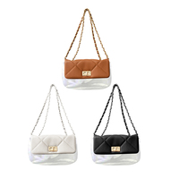 Sac à bandoulière transparent en PVC avec fermeture éclair, style bohème vintage japonais pour femme, approuvé pour les stades en été