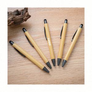 Regalos para el Día del Padre, Bolígrafo Ecológico y Duradero de Bambú, Logotipo Personalizado Impreso en Serigrafía, Regalo Promocional con Mecanismo de Clic - Product Image 1