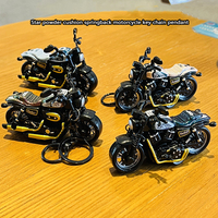 Mini-moto de course de simulation KC-09, modèle de jouet de dessin animé indien, vente en gros, nouveauté, porte-clés