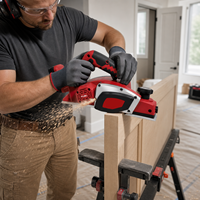 Raboteuse électrique sans fil portable pour le lissage et le chanfreinage des surfaces en bois – Outil de rabotage (machine nue)