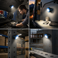 Lampe de travail LED portable rechargeable 800LM, magnétique, USB-C, pour réparation automobile, camping, garage, atelier