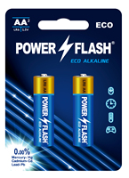 Piles alcalines ECO LR6 Power Flash 1,5 V 2500 mAh à prix avantageux pour télécommandes, appareils électroménagers et outils électriques