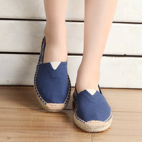 Chaussures en toile bleues pour hommes, espadrilles plateforme, espadrilles de créateur pour femmes 2023