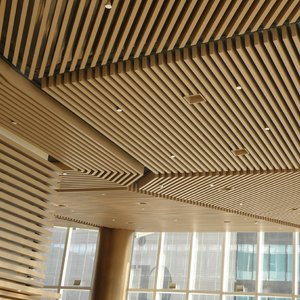 Modern Metal Suspended Ceiling U-Shaped Square Aluminum Strip Baffle Ceiling - Product Image 1