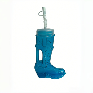 Gobelets jetables en <span class=keywords><strong>plastique</strong></span> de 24 oz en forme de botte de cowboy pour bière, <span class=keywords><strong>avec</strong></span> <span class=keywords><strong>paille</strong></span> et couvercle, personnalisables <span class=keywords><strong>avec</strong></span> logo, pour boissons de fête - Product Image 4