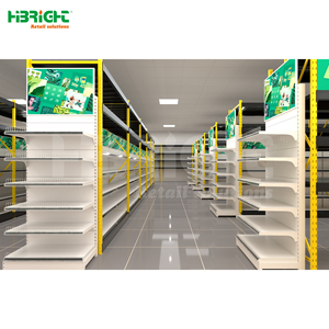 Kunden spezifische Farbe Commercial Metal Ein-oder Doppelseiten-Mehrschicht-Supermarkt Store Heavy Duty Store Regale - Product Image 6