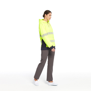 Sweat de sécurité haute visibilité <span class=keywords><strong>pull</strong></span> réfléchissant pour hommes ANSI <span class=keywords><strong>classe</strong></span> 3 sweats à capuche en polaire haute visibilité - Product Image 3