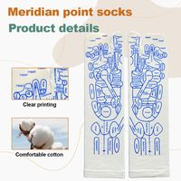 2024 Chaussettes de point de pression de réflexologie de Massage des pieds d'acupression de haute qualité en anglais avec points de déclenchement