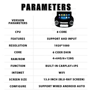 13.9 inch đài phát thanh xe cho Mercedes Benz VITO w447 2015 2022 <span class=keywords><strong>Android</strong></span> 12 màn hình cảm ứng GPS navigation Stereo Video đa phương tiện Máy nghe nhạc - Product Image 6